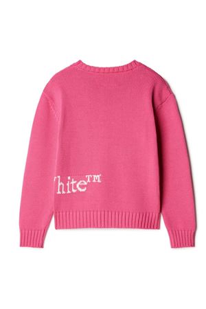 pink cotton jumper OFF WHITE KIDS | OGHE001F23KNI0033201